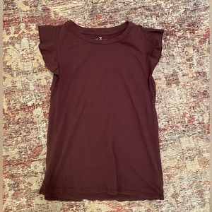 Velvet brand flutter sleeve t shirt